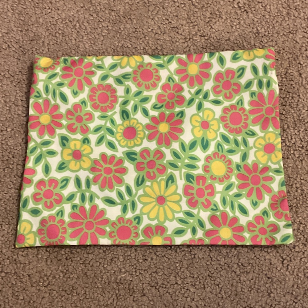 LeSportsac Pink, Yellow & Green Floral Zip Pouch - Picture 2 of 4